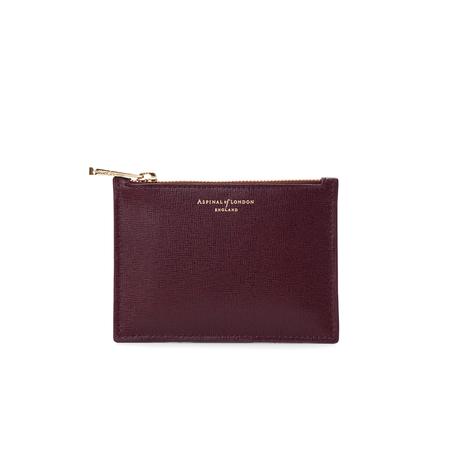Small Essential Flat Pouch in Burgundy Saffiano Small Essential Flat Pouch in Burgundy Saffiano