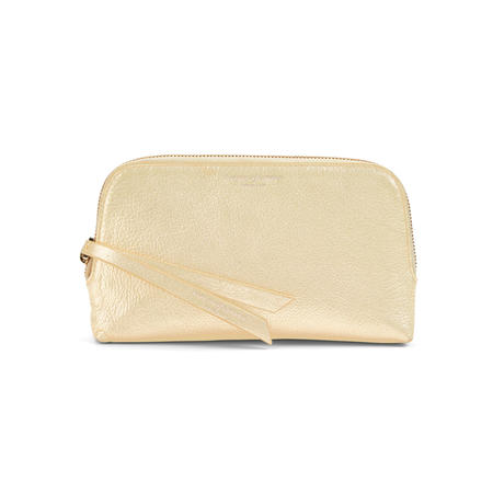 Small Essential Cosmetic Case in Pale Gold Pebble Small Essential Cosmetic Case in Pale Gold Pebble