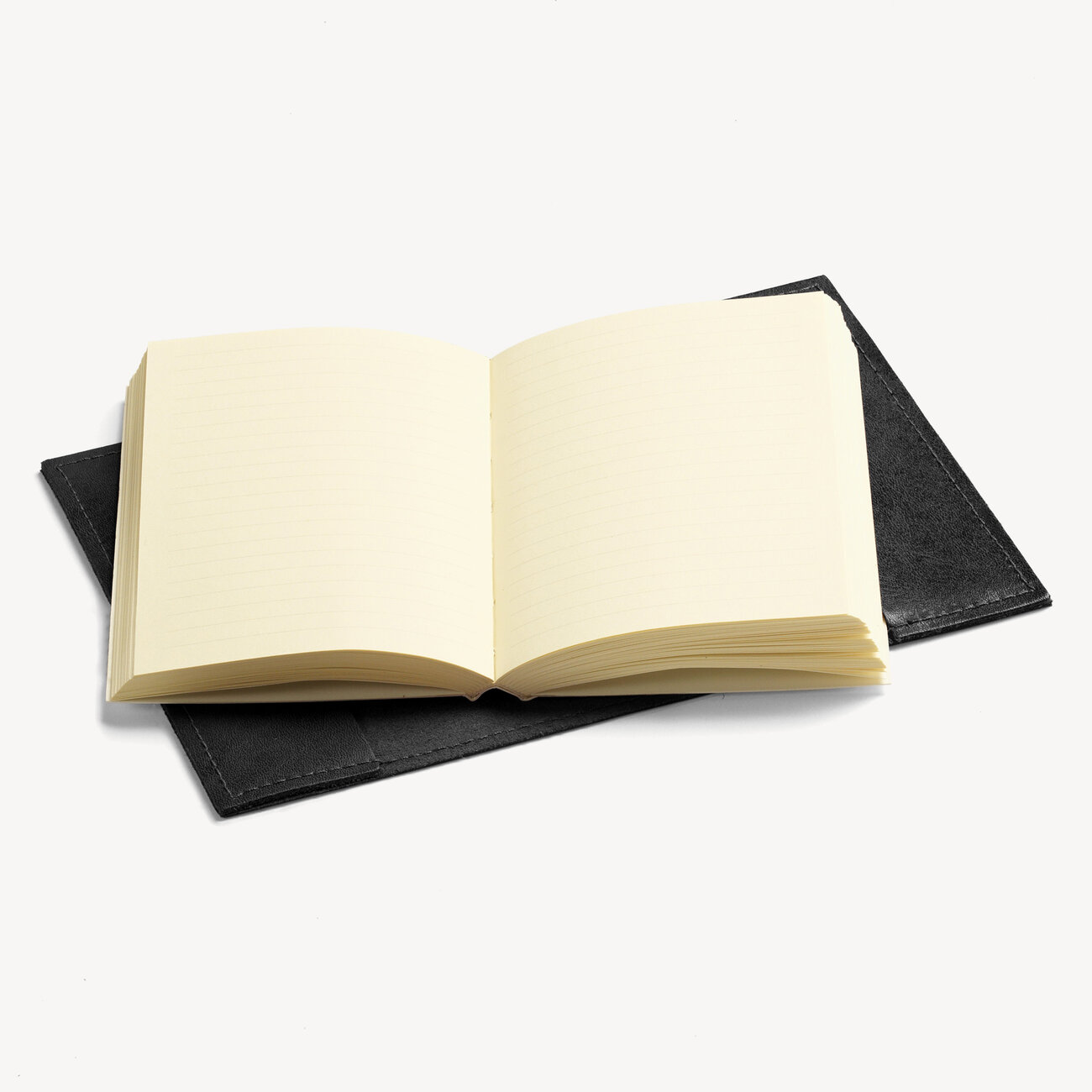 Rustic Refillable Pocket Notebook in Black Aspinal