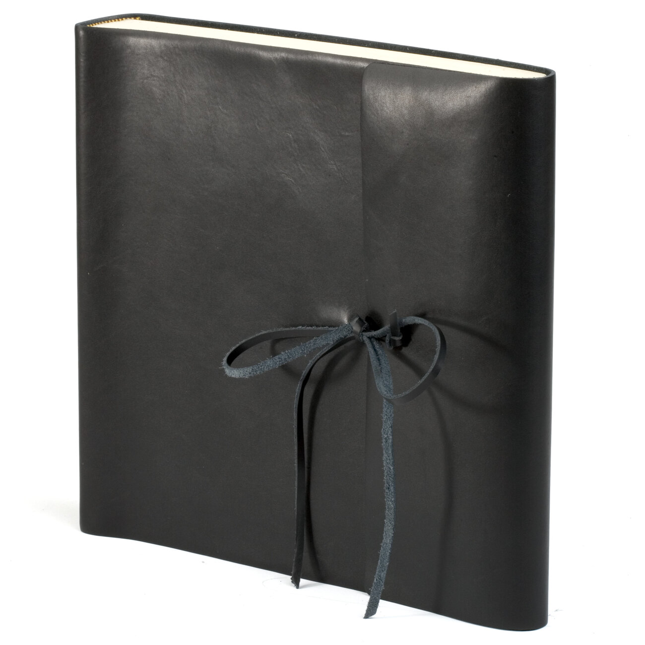 14' Leather Wrap Photo Album in Black Aspinal of London