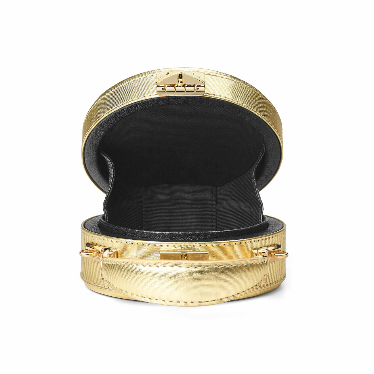 Giles x Aspinal Gold Micro Hat Box Bag Aspinal of London