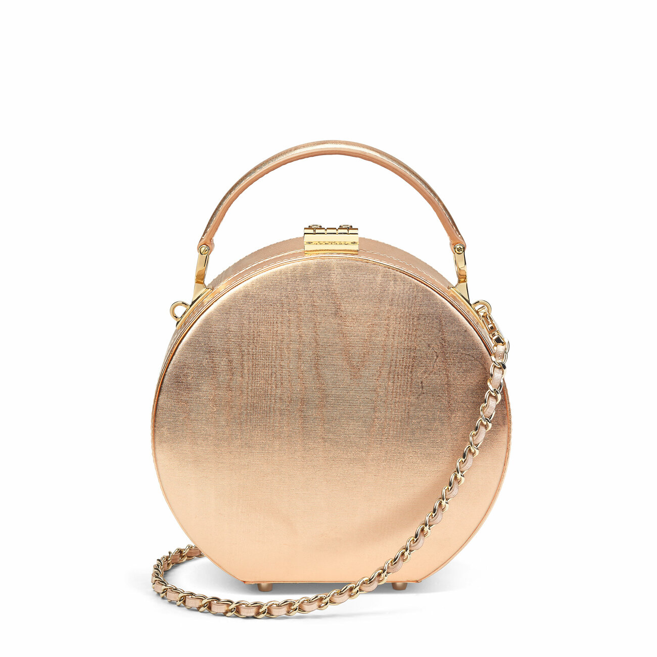 Giles x Aspinal Rose Gold Hat Box Bag Aspinal of London