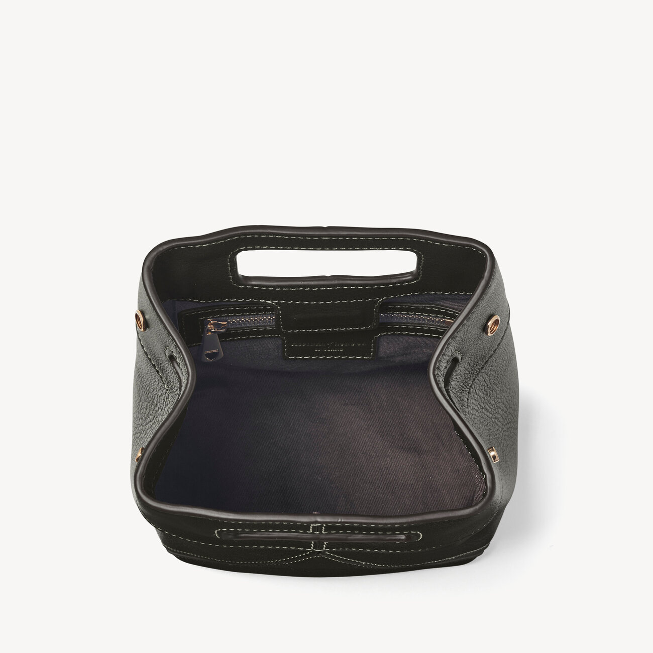 Small Harper Bag in Khaki Pebble Aspinal of London