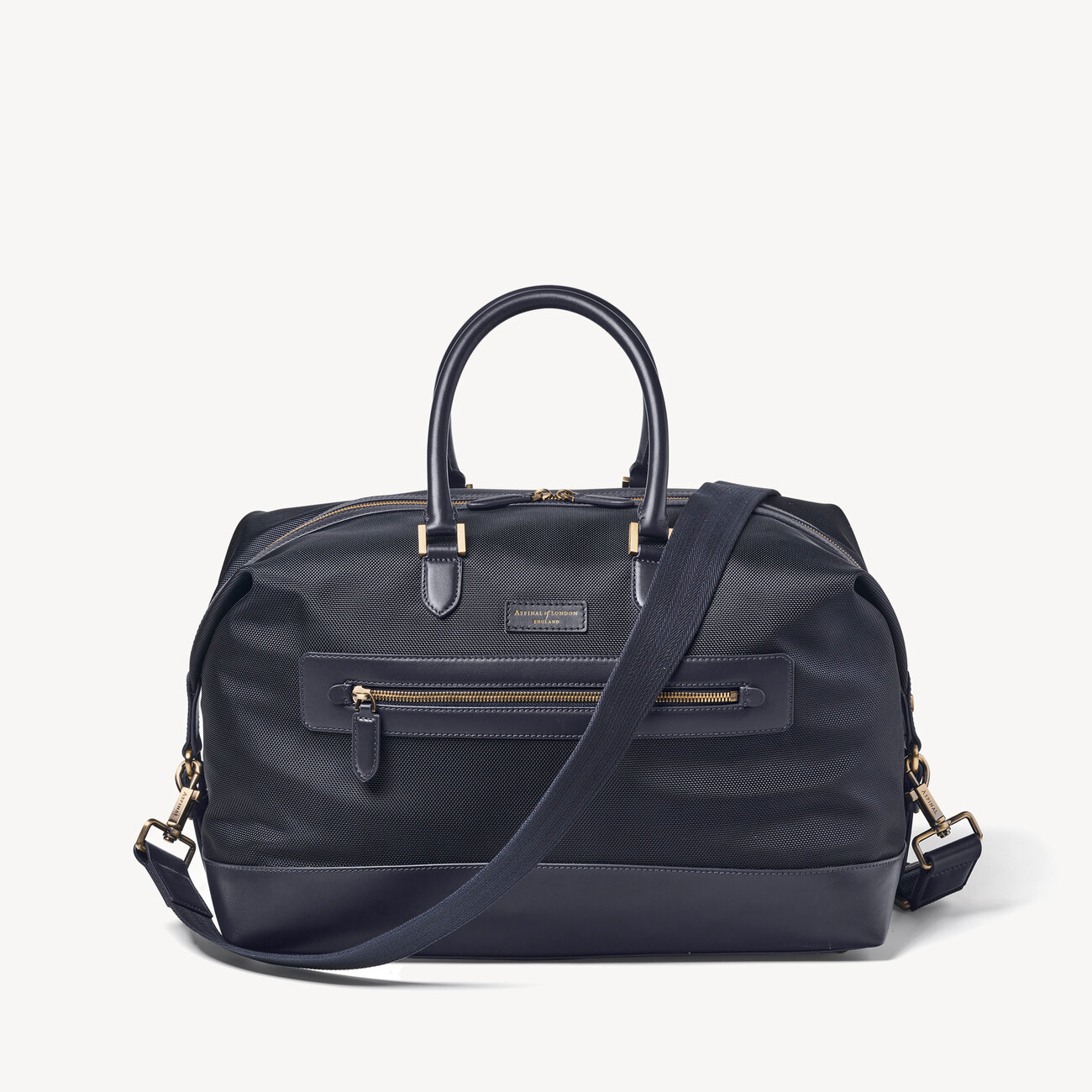 Men's Navy Nylon Gym Bag Aspinal of London