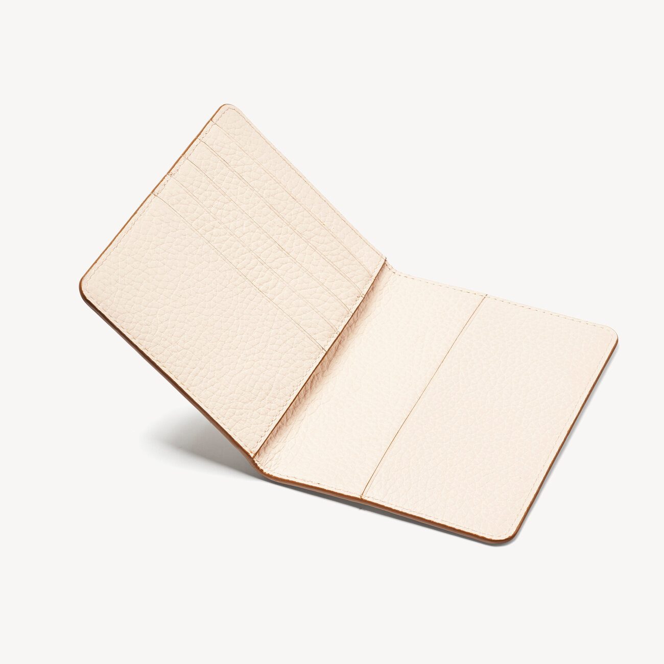 Ivory Leather Passport Cover with Card Slots Aspinal of London