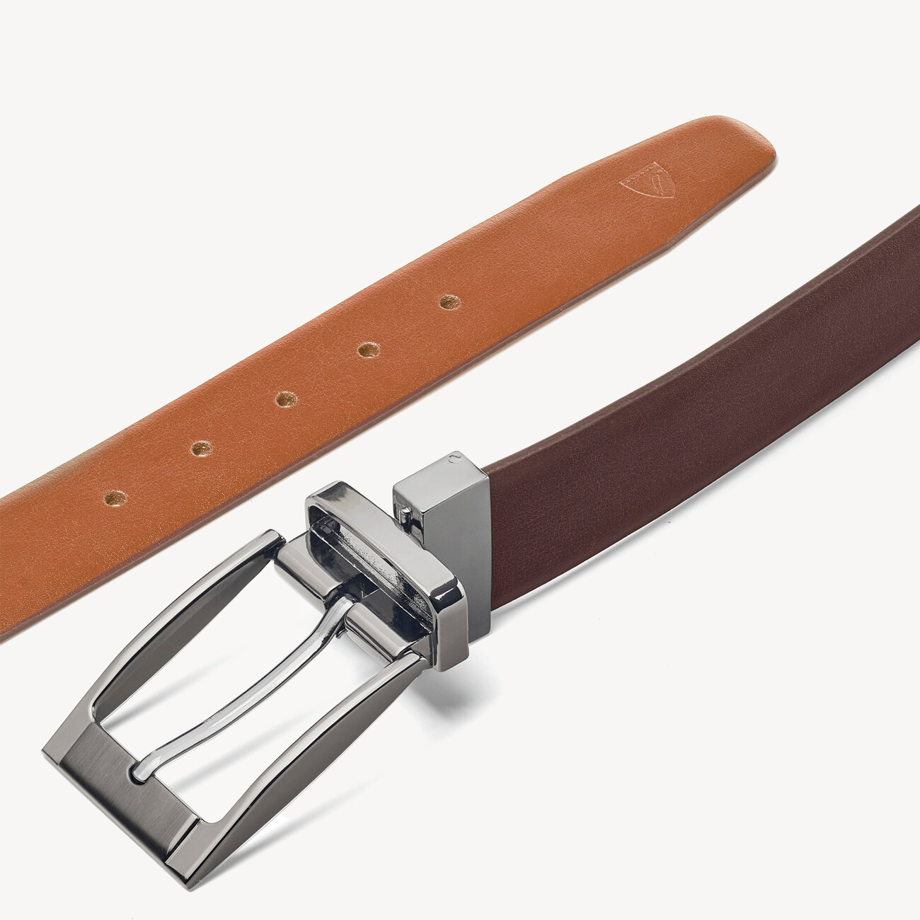 Men's Leather Belt - 'Celestial Horse' Design, Tan Brown Full Grain Leather, W34-36 Inch - View #4