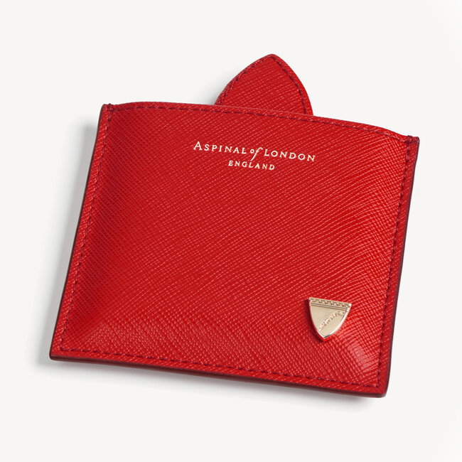Compact Mirror Scarlet Saffiano