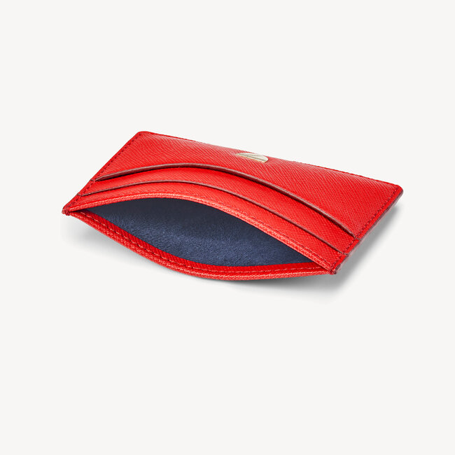 Slim Credit Card Holder Scarlet Saffiano