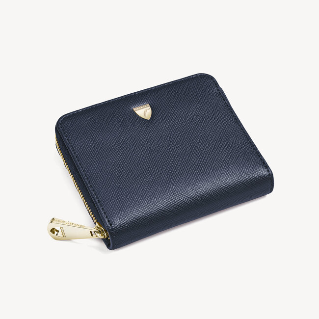 Slim Mini Continental Purse Navy Saffiano