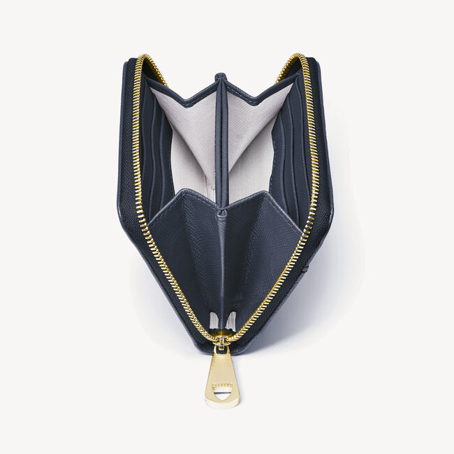 Slim Mini Continental Purse Navy Saffiano