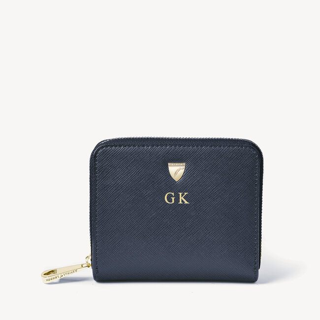 Slim Mini Continental Purse Navy Saffiano