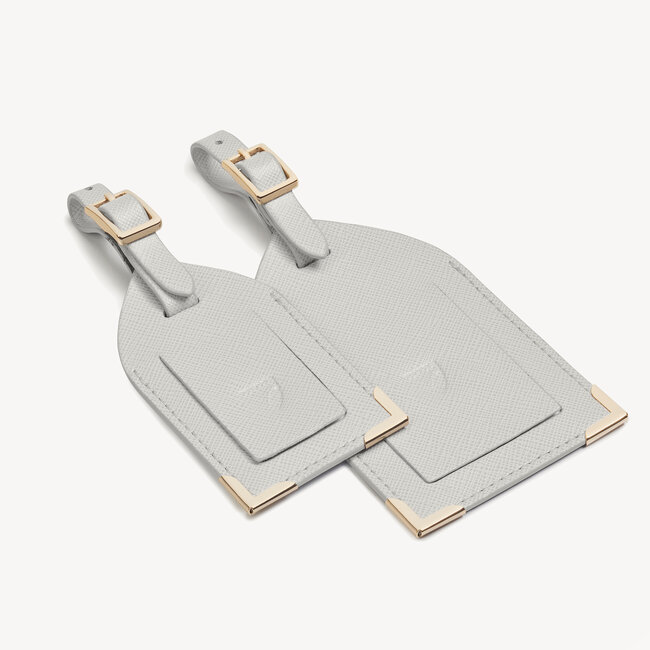 Travel Collection with Removable Inserts Light Grey Saffiano
