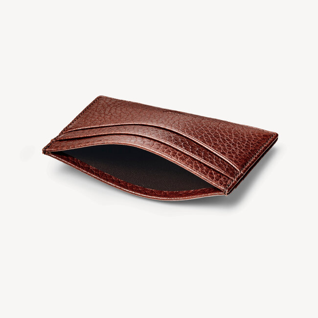 Slim Credit Card Holder Tobacco Pebble
