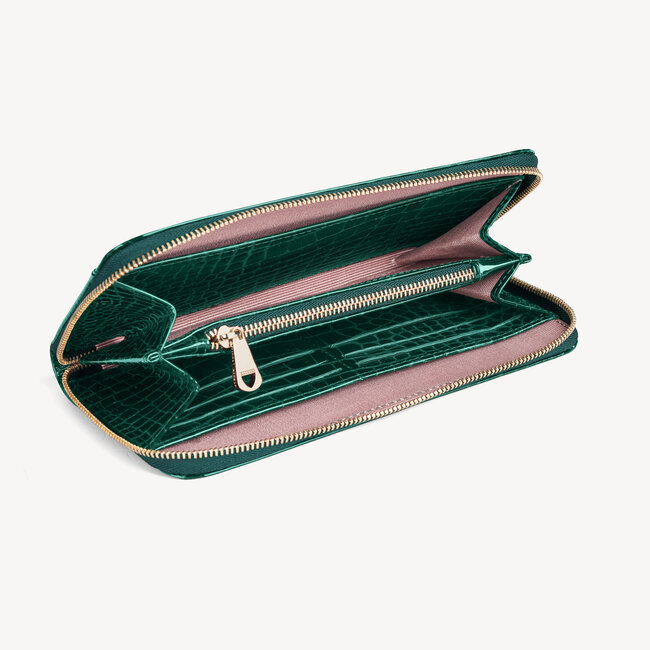 Continental Purse Evergreen Patent Croc