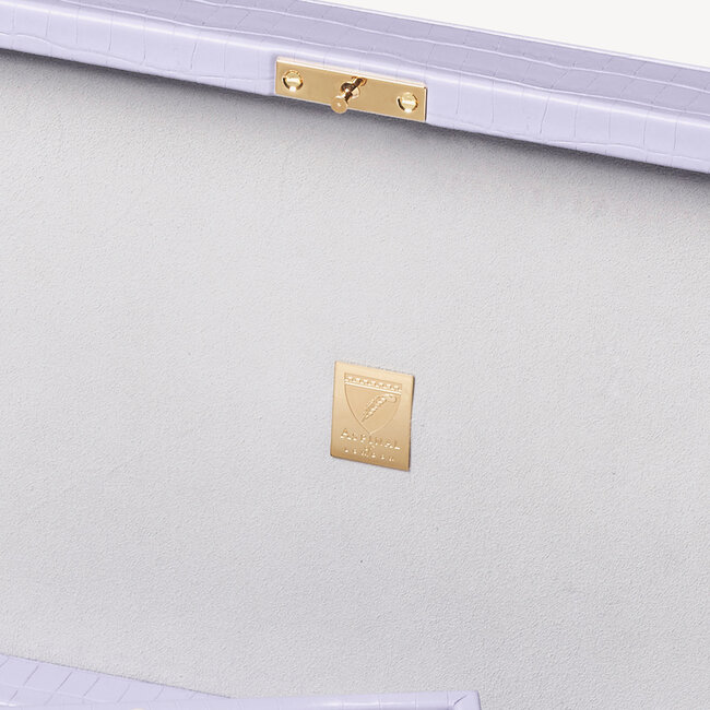 Savoy Jewellery Box Deep Shine English Lavender Small Croc