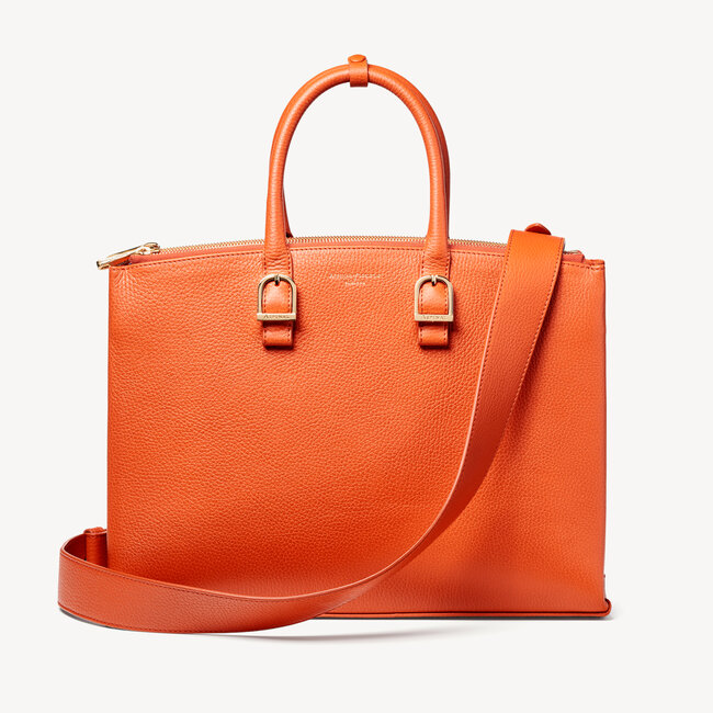 Madison Tote in Marmalade Pebble | Aspinal of London