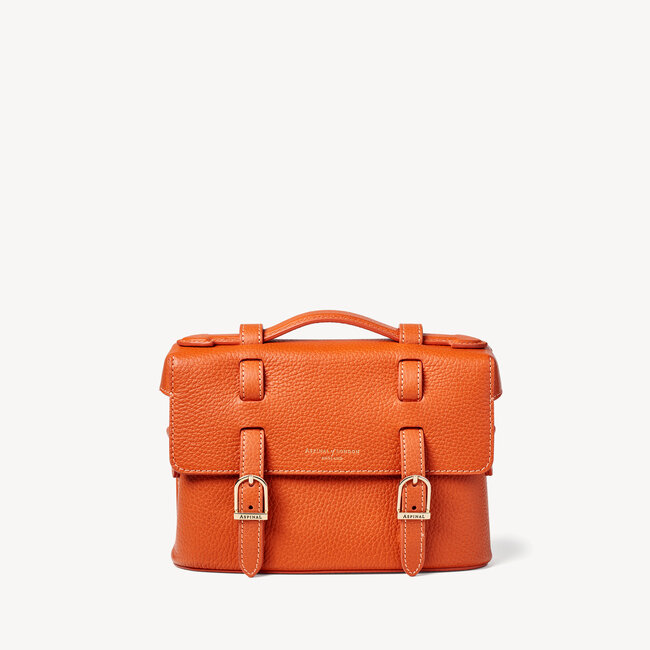 Sasha Satchel in Marmalade Pebble | Aspinal of London