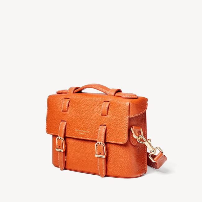 Sasha Satchel in Marmalade Pebble | Aspinal of London