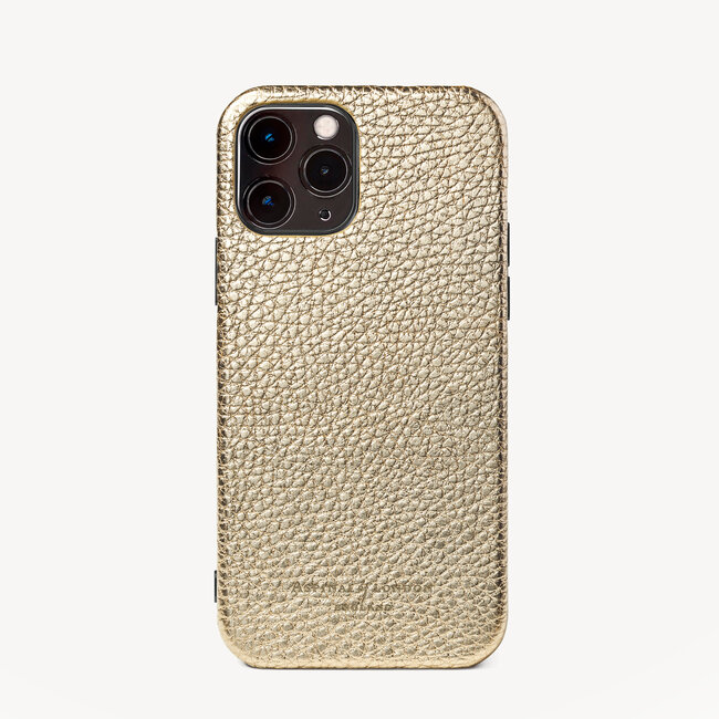 iPhone 12 / 12 Pro Case Champagne Pebble | Aspinal of London