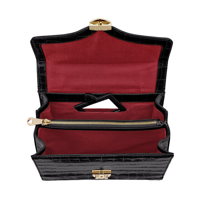 Mayfair Bag Deep Shine Black Croc