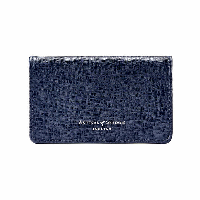 Navy Saffiano Business & Credit Card Case Aspinal