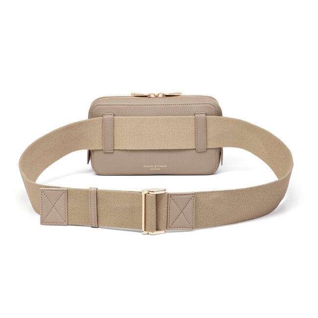 Camera Belt Bag in Soft Taupe Pebble Aspinal of London