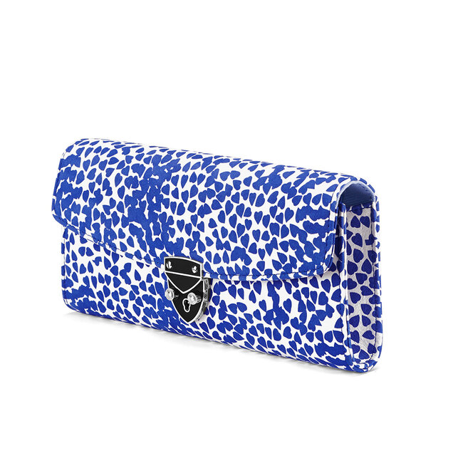 Aspinal x Beulah Blue Heart Clutch Cobalt Blue Heart