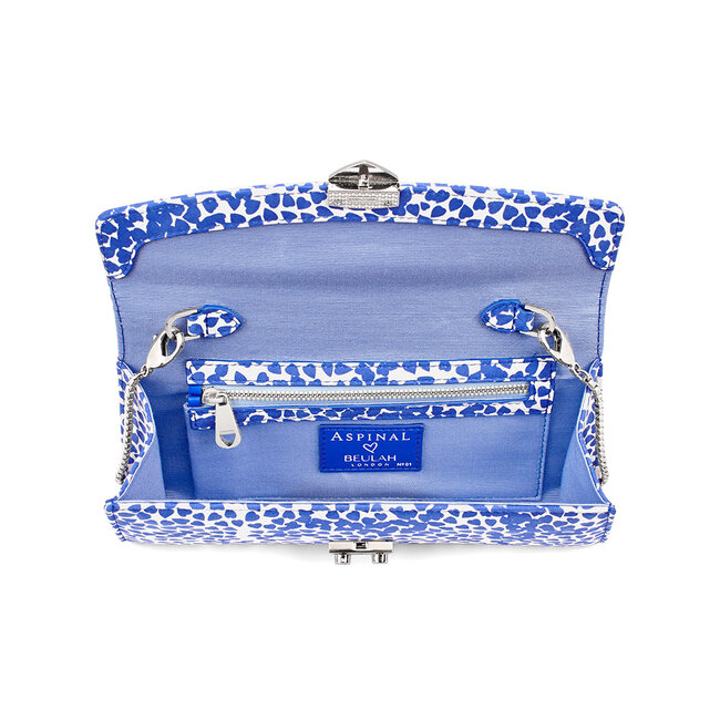 Aspinal x Beulah Blue Heart Clutch Cobalt Blue Heart