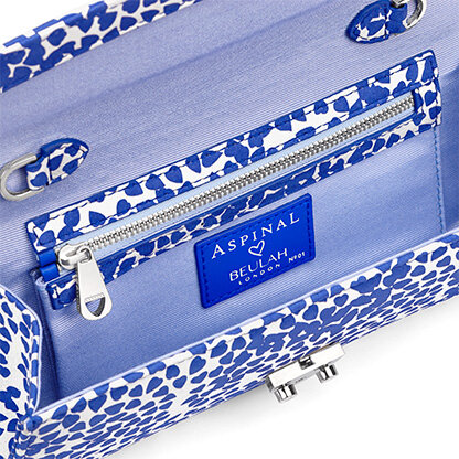 Aspinal x Beulah Blue Heart Clutch Cobalt Blue Heart