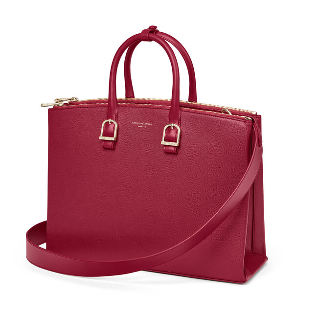 Madison Tote Cranberry Saffiano