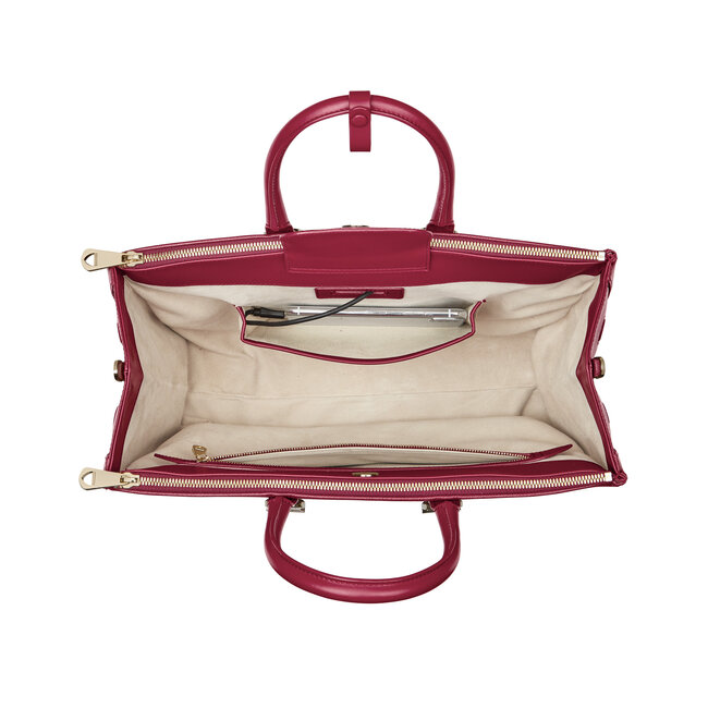 Madison Tote Cranberry Saffiano