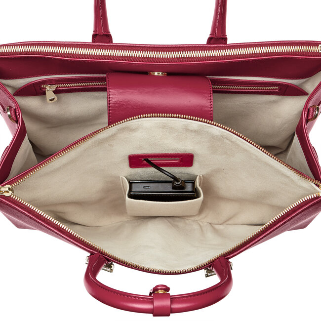 Madison Tote Cranberry Saffiano