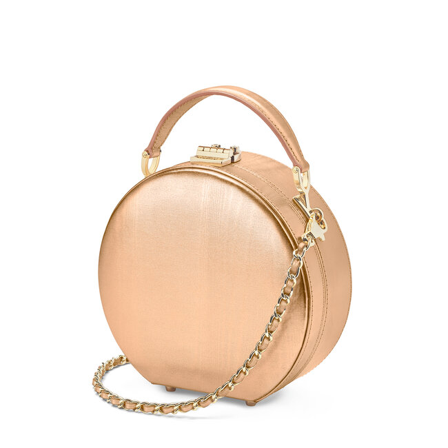 Giles x Aspinal Rose Gold Hat Box Bag Aspinal of London
