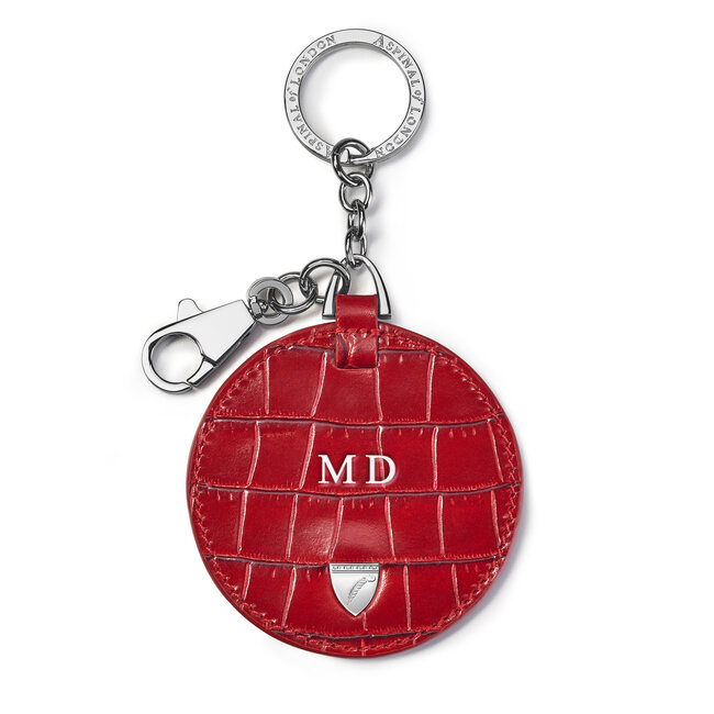 Disk Keyring Deep Shine Red Small Croc