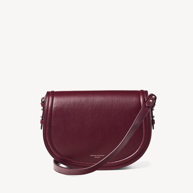 Stella Satchel Burgundy Pebble