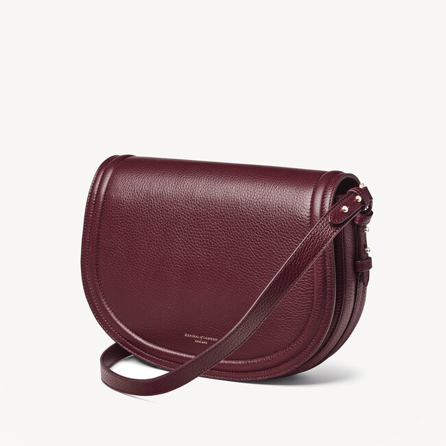 Stella Satchel Burgundy Pebble