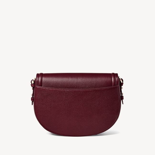 Stella Satchel Burgundy Pebble