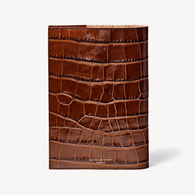 A5 Refillable Journal Deep Shine Brown Soft Croc