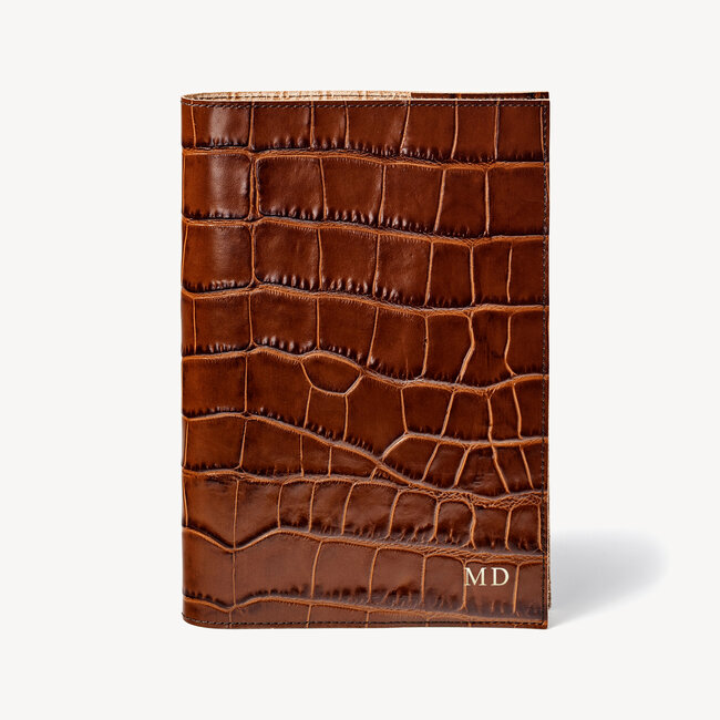 A5 Refillable Journal Deep Shine Brown Soft Croc