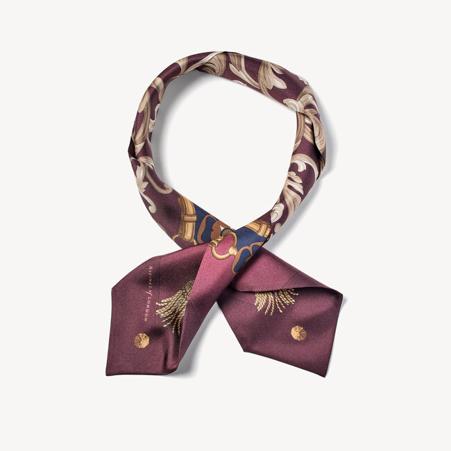 Signature Ombre Silk Neck Bow Burgundy Pure Silk