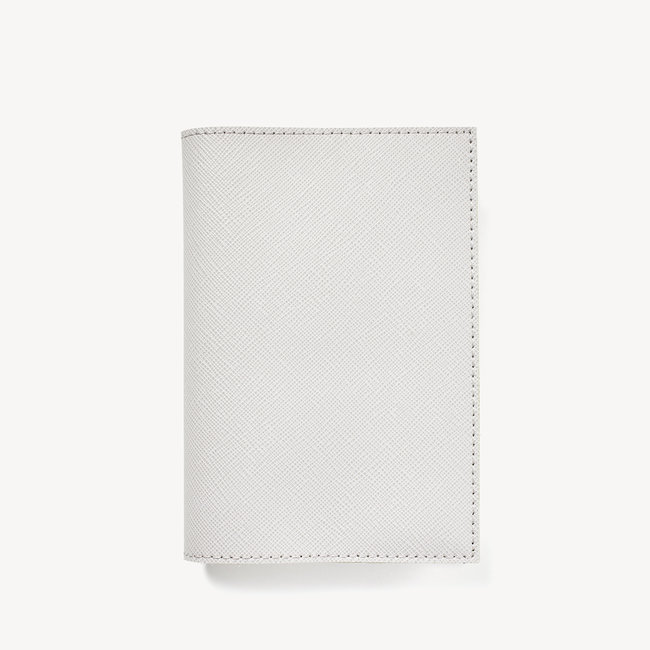 Pocket Refillable Journal Light Grey Saffiano