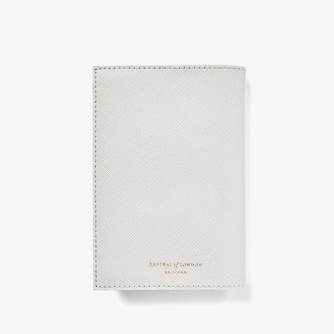 Pocket Refillable Journal Light Grey Saffiano