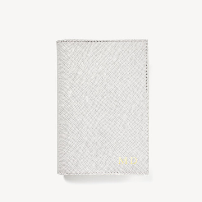 Pocket Refillable Journal Light Grey Saffiano