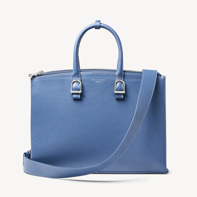 Madison Tote in Bluebell Pebble | Aspinal of London