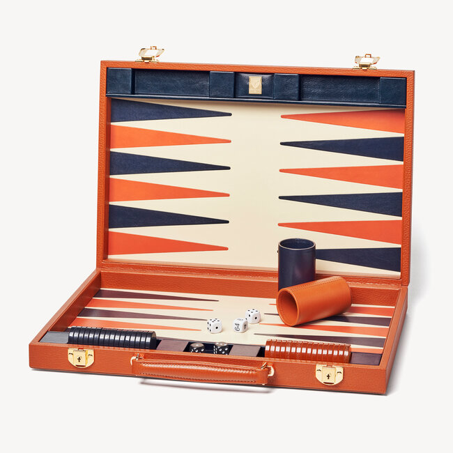 17-inch Backgammon Set Marmalade Pebble
