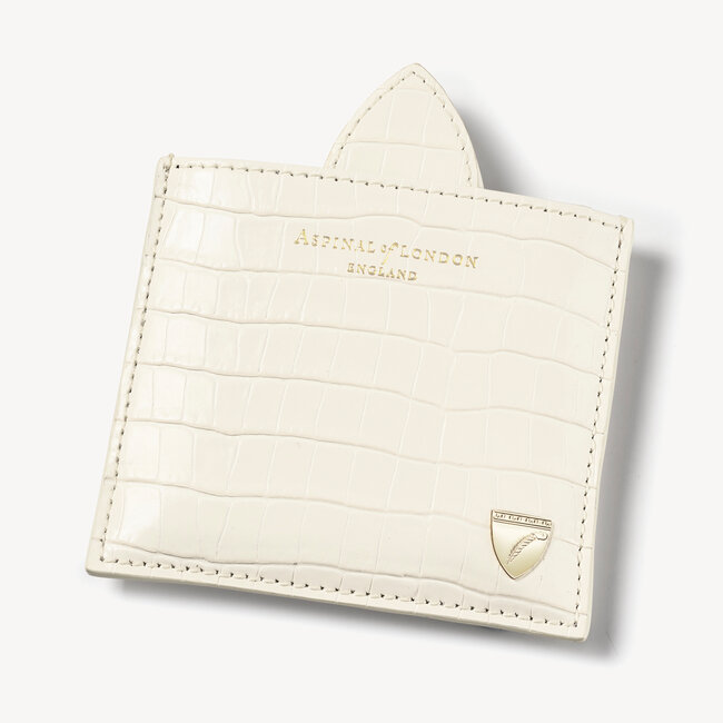 Compact Mirror Deep Shine Ivory Small Croc