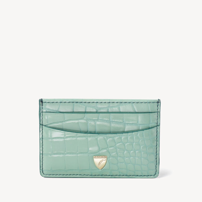 Slim Credit Card Holder Willow Patent Croc