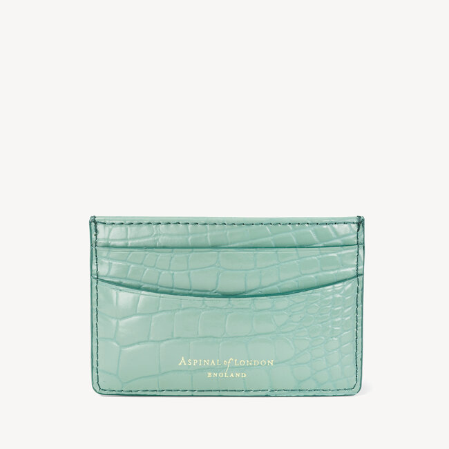 Slim Credit Card Holder Willow Patent Croc