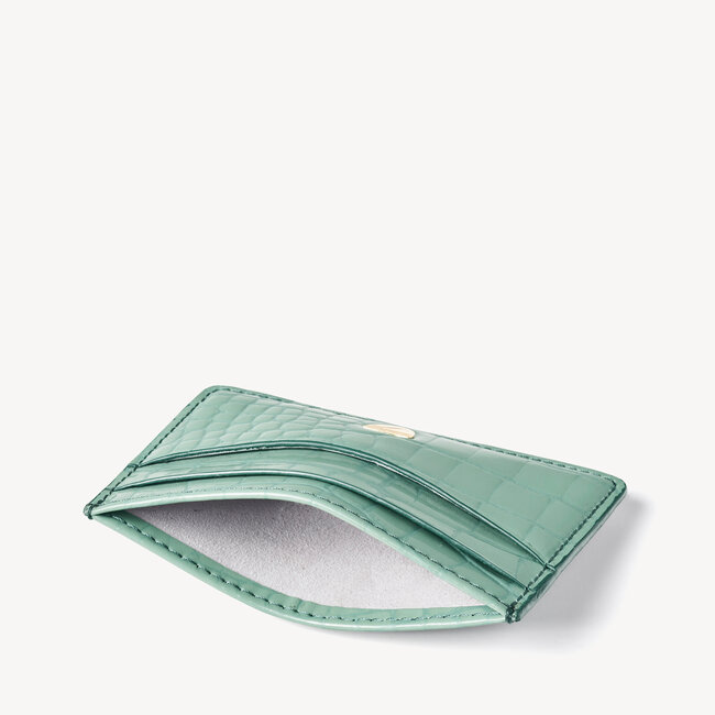 Slim Credit Card Holder Willow Patent Croc