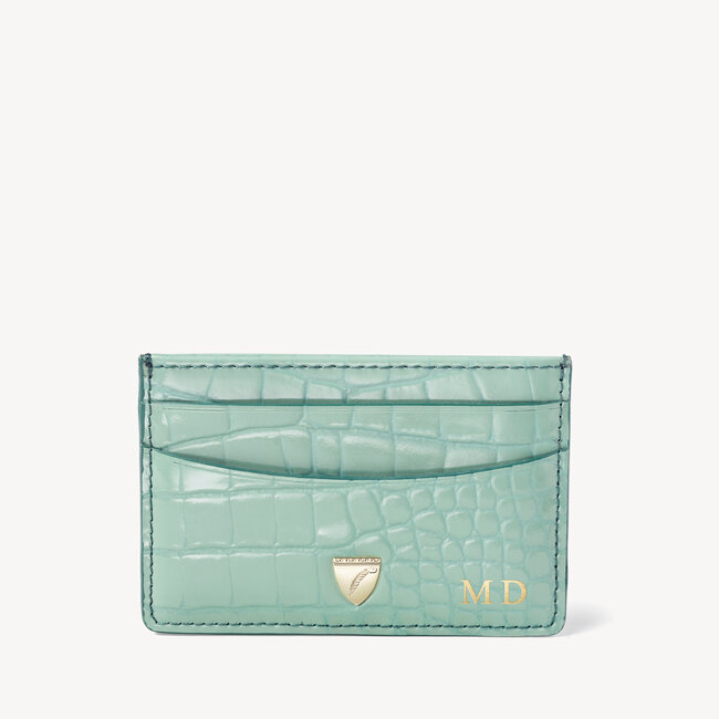 Slim Credit Card Holder Willow Patent Croc